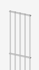 Table: laterally double rod grating