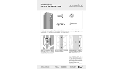 3ks arcadia U-Schiene Montageanleitung